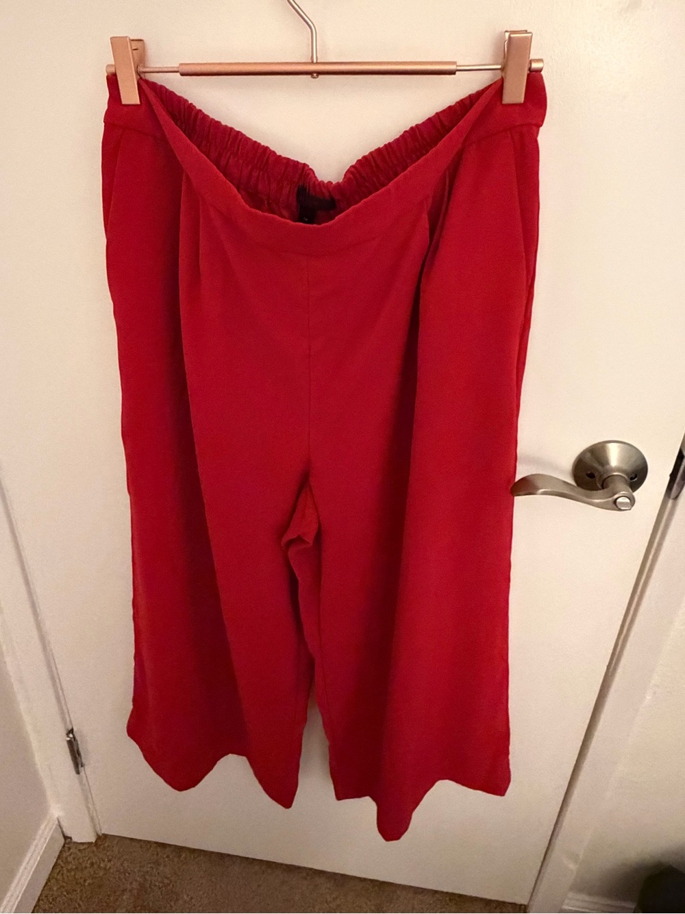 Women’s J.Crew Red Wide-Leg Pull-On Pants